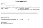 General Affidavit Form