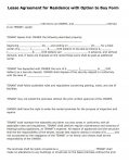 Residence Lease Agreement with Option to Buy