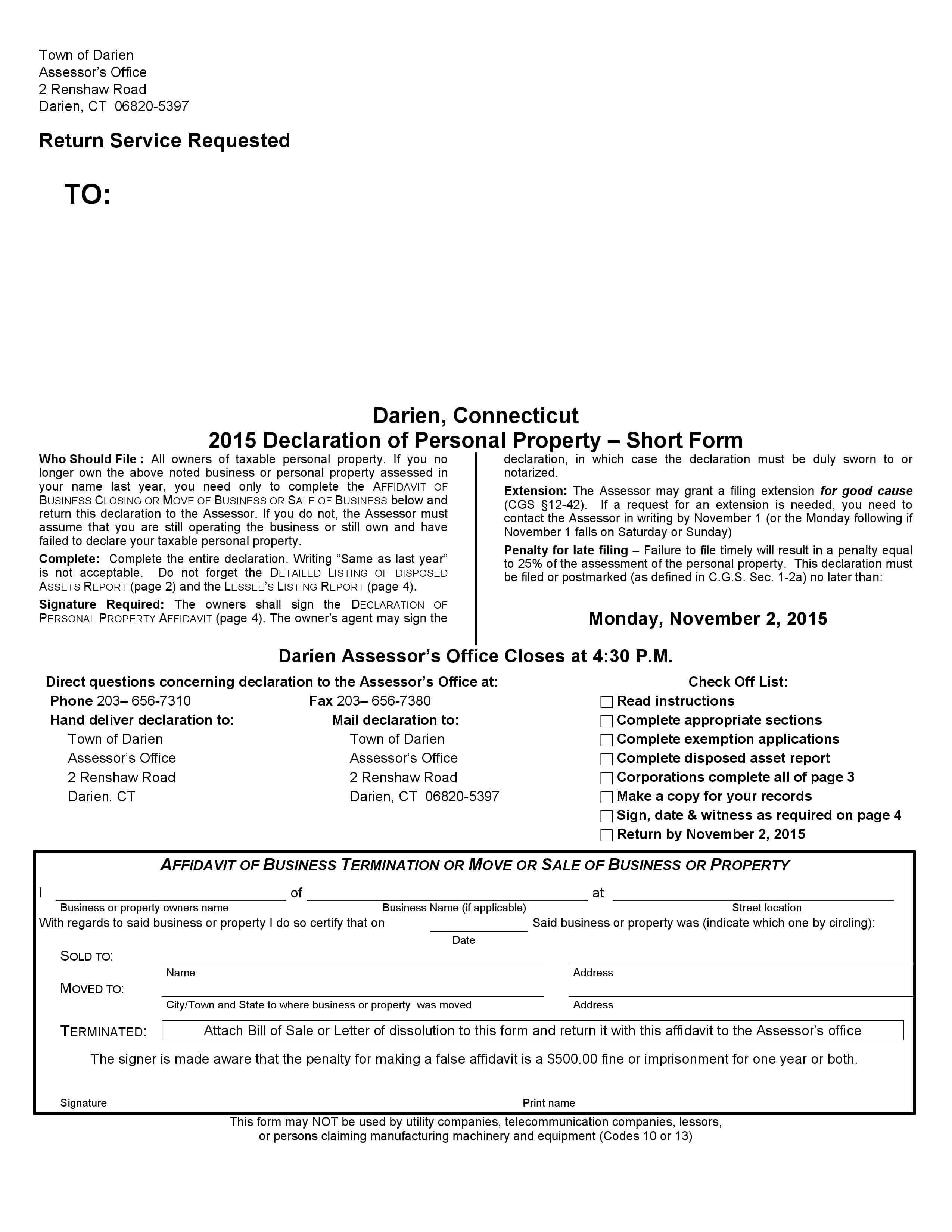 form notarized for declaration affidavit statement template download form forms sworn affidavits blank pdf free